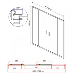 Душевая дверь Vincea Garda VDS-1G2170CLG