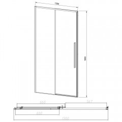 Душевая дверь Vincea Slim-N VDS-4SN130CGB