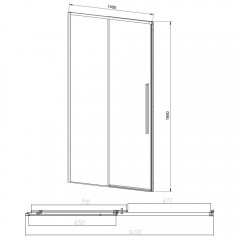 Душевая дверь Vincea Slim-N VDS-4SN140CLGM