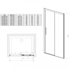 Душевая дверь Vincea Soft VDS-3SO140CLGM