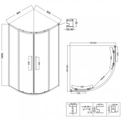 Душевое ограждение Niagara Nova NG-3625-34