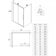 Душевое ограждение Niagara Nova NG-65-9CH-CH100-34