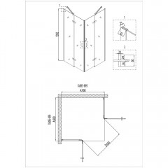 Душевое ограждение Niagara Nova NG-6813-08ВLACK