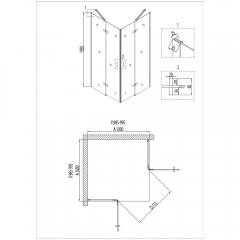 Душевое ограждение Niagara Nova NG-6814-08ВLACK