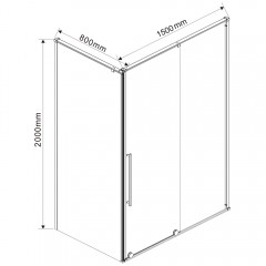 Душевое ограждение Vincea Arno VSR-1A8015CL