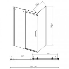 Душевое ограждение Vincea Como-N VSR-4CN8012CL