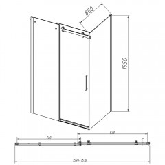 Душевое ограждение Vincea Como-N VSR-4CN8016CL