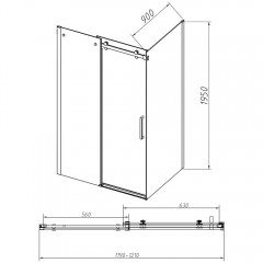 Душевое ограждение Vincea Como-N VSR-4CN9012CL