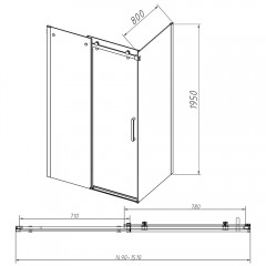 Душевое ограждение Vincea Como-N VSR-4CN8015CLB