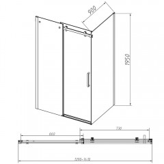 Душевое ограждение Vincea Como-N VSR-4CN9014CLB