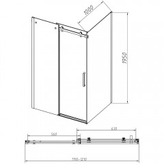 Душевое ограждение Vincea Como-N VSR-4CN1012CLB