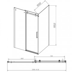 Душевое ограждение Vincea Como-N VSR-4CN1014CLB