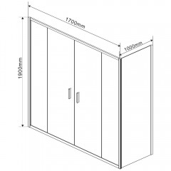 Душевое ограждение Vincea Garda VSR-1G21017CLG