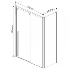 Душевое ограждение Vincea Lugano VSR-1L8015CLB-1