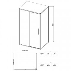 Душевое ограждение Vincea Slim 8mm VSR-4SLP9012CLB