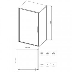 Душевое ограждение Vincea Slim 8mm VSR-4SLP9010CLB