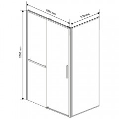 Душевое ограждение Vincea Slim Soft VSR-1SS9010CL