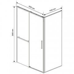 Душевое ограждение Vincea Slim Soft VSR-1SS1010CLB