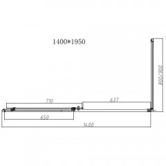 Душевое ограждение Vincea Slim-N VSR-4SN8014CGB
