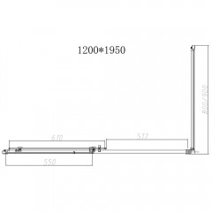 Душевое ограждение Vincea Slim-N VSR-4SN9012CGB