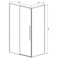 Душевое ограждение Vincea Slim-N VSR-4SN9012CLGM