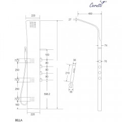 Душевая панель Cerutti Bella CT11128