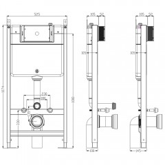 Инсталляция для подвесного унитаза Timo TWC-01
