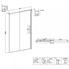 Душевая дверь Niagara Nova NG-85-9TB
