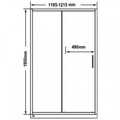 Душевая дверь Timo TD-120/03C-6