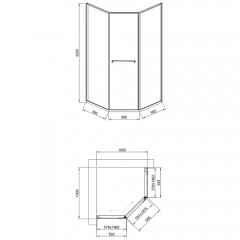 Душевое ограждение Timo TTSS-100/03C-8R