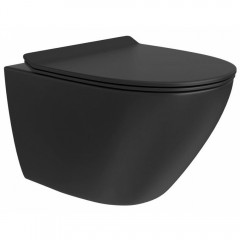 Унитаз подвесной Teymi Lina Pro Vortex Black T40114 безободковый торнадо