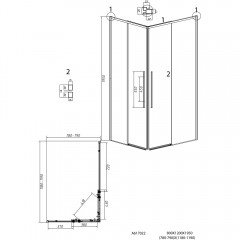 Душевое ограждение Grossman Galaxy 300.K33.01.12R80L.21.02