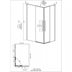 Душевое ограждение Grossman Galaxy 300.K33.01.70R11L.10.02