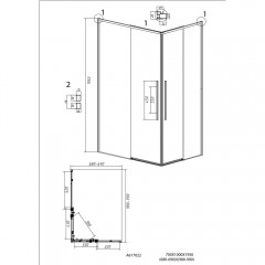 Душевое ограждение Grossman Galaxy 300.K33.01.70R10L.21.02