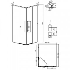 Душевое ограждение Grossman Galaxy 300.K33.01.90R11L.10.02
