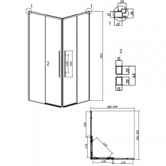 Душевое ограждение Grossman Galaxy 300.K33.01.90R10L.21.02
