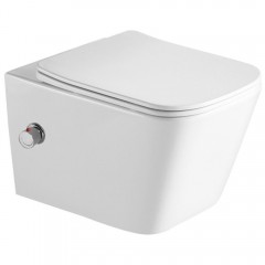 Унитаз подвесной SantiLine SL-5007-SM/BD безободковый с функцией биде и смесителем