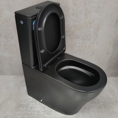Унитаз Bloomix Black Barron 3.0 AD3091MBT/UF1 безободковый торнадо