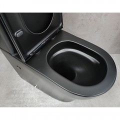 Унитаз Bloomix Black Barron 3.0 AD3091MBT/UF1 безободковый торнадо