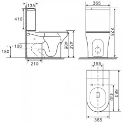 Унитаз Grossman GR-4485SQ безободковый торнадо