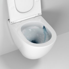 Инсталляция Geberit 111.154.11.1 + кнопка смыва Delta01 115.107.11.1 + унитаз Grossman GR-4455SQ безободковый торнадо с сиденьем