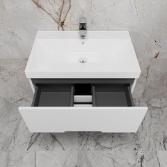Тумба с раковиной Style Line Матис 70 подвесная белый матовый/антрацит