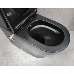 Унитаз Bloomix Black Barron 3.0 AD3091SBT/UF1 Ceramic+ безободковый торнадо с функцией биде и смесителем