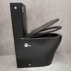 Унитаз Bloomix Black Barron 3.0 AD3091SBT/UF1 Ceramic+ безободковый торнадо с функцией биде и смесителем