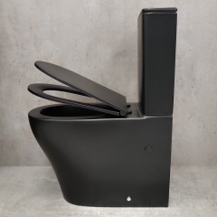 Унитаз Bloomix Black Barron 3.0 AD3091SBT/UF1 Ceramic+ безободковый торнадо с функцией биде и смесителем