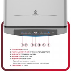 Водонагреватель накопительный Ariston VELIS LUX INOX PW ABSE WIFI 100