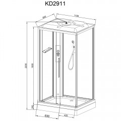 Душевая кабина AvaCan KD2911LED