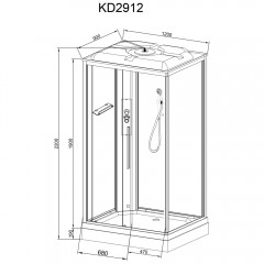Душевая кабина AvaCan KD2912N