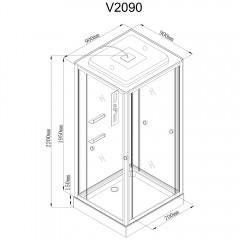 Душевая кабина AvaCan V2090LED