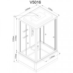 Душевая кабина AvaCan V5016LED